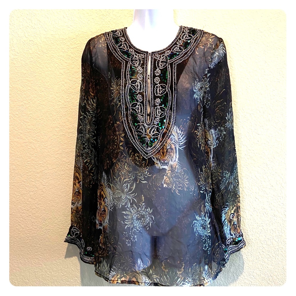 Beautiful sheer tunic/top by Custo Barcelona